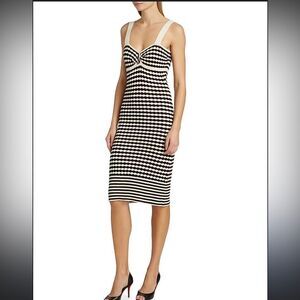 Ramy Brook Jessa Striped Cotton-Blend Midi-Dress Size Small